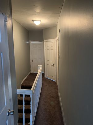 Hallway not completed yet!! Waiting on carpet