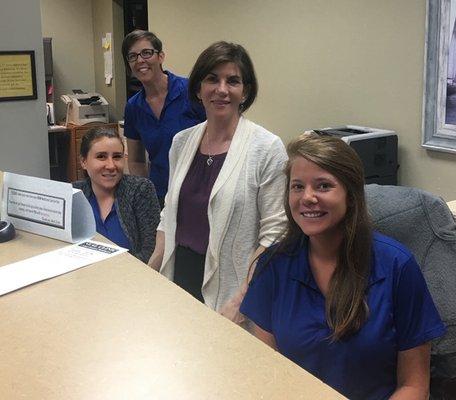 Some of lovely staff within the clinic