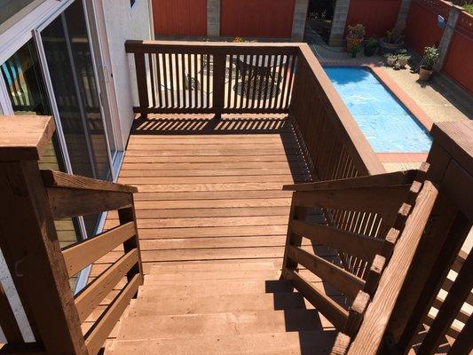 We did this deck with a solid stain