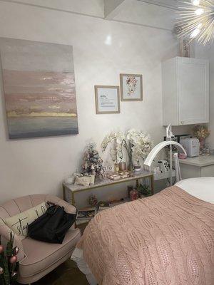 Esthetician treatment room