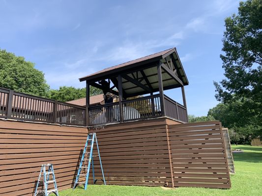 Staining porch