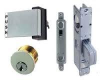 Commercial locks for Aluminum Glass store doors, sold,installed, serviced.