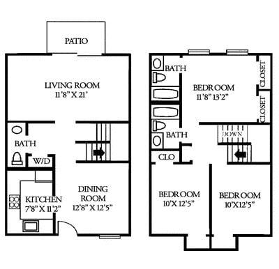 Three Bedroom Town Home