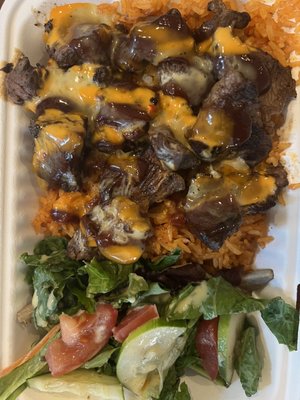 Regular Afro Bowl Jollof Rice steak