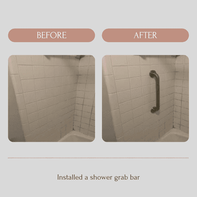 AHS Coppell installed a shower grab bar.