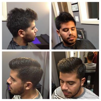 Before and after clipper and scissor men's cut by master stylist Joce