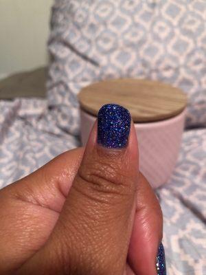 One thick lump of nail polish