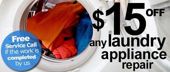 $15 off any Laundry Appliance Repair