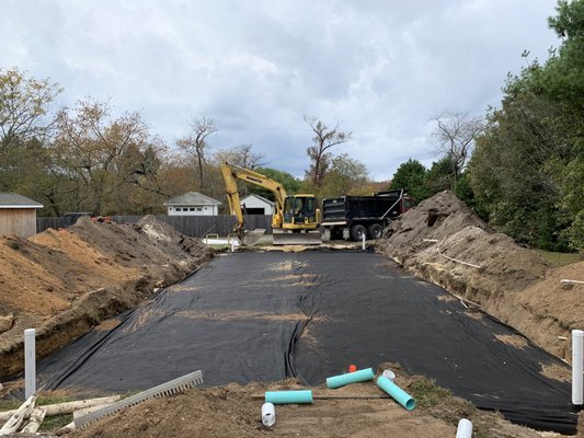 Construction excavation septic