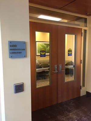 Immediate Care and laboratory entrance.