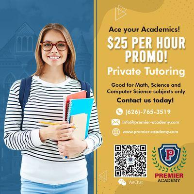 Improve your grade, test scores and college planning. Premier Academy will help you get there! Contact us at (626) 765 3519