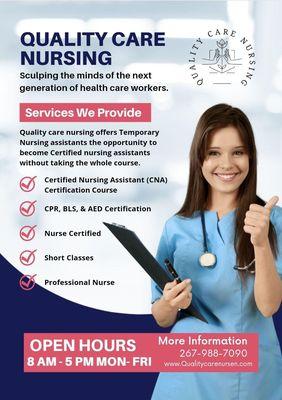 Quality Care Nursing Assistant program