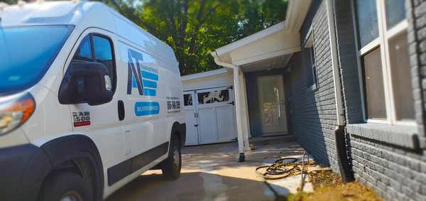 Dropping off a new fridge at a home in Ft. Worth.