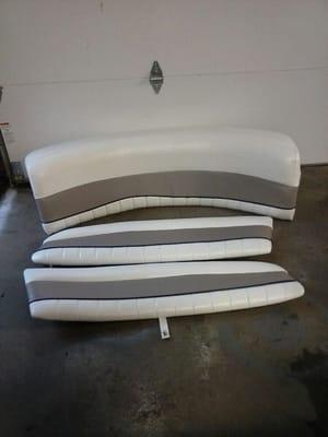 A couple of finished marine seats