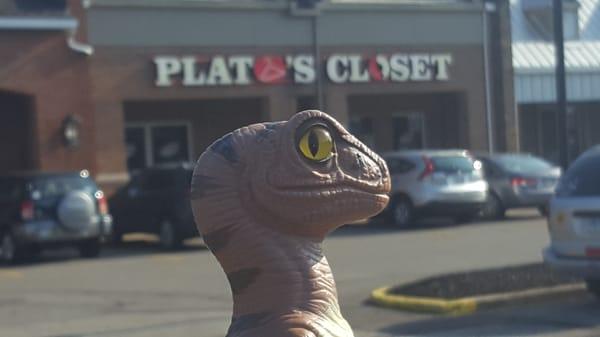 Bob the Raptor Says "Young mammals come here to get clothes."