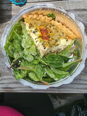 Very delicious quiche and a side salad. I loved it.