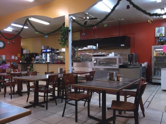 Kitchen and dinning area.