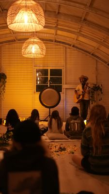 Live music after one of our cacao ceremonies