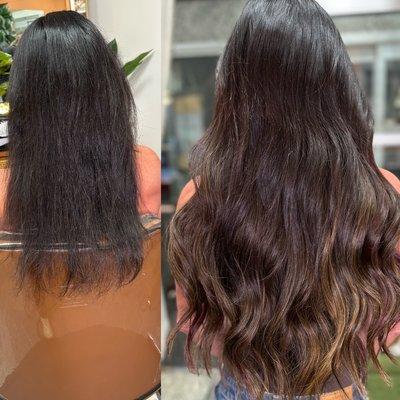 Before & After: Flex Wefts & Ktips