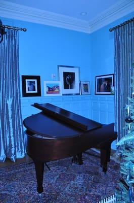 Grand piano in Music Room