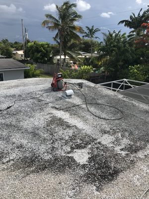 The client had a clogged kitchen sink. We ran the Plumber's snake down the sewer line vent on the roof & unclogged the kitchen sink.