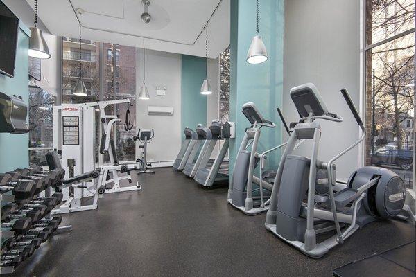 Fully equipped Fitness Center, now featuring a Peloton Bike!