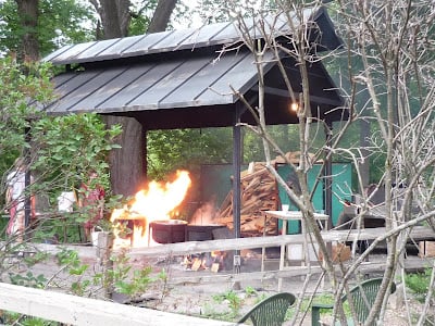 The view from the outside deck during a boil.