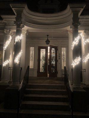 Front Door at night