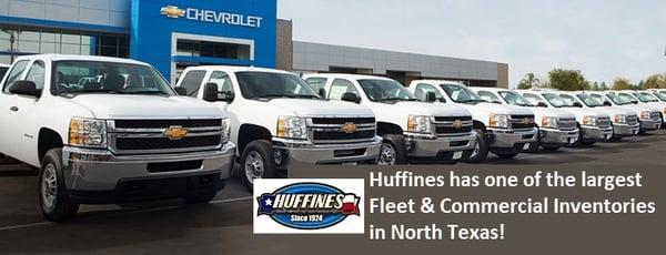 Huffines has one of the largest Chevy Fleet & Commercial Departments in Texas