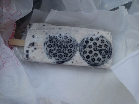 Oreo ice cream bar. Yummy