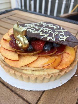 I ordered over the phone "fruit tart"  That day was my second time and the last one