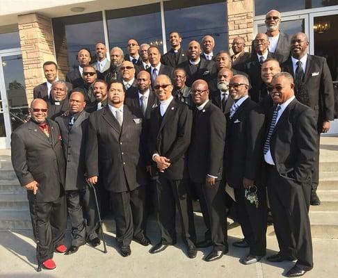 Our Pastor, Rev. Dr. Phillip A. Lewis with our associate ministers and deacons.