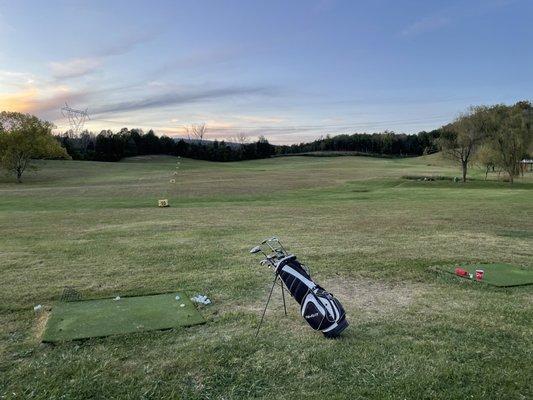 Nice driving range for golf  At camp  Nice clean park! Friendly folks!