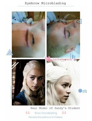 Recreate Khaleesi's eyebrow with microblading technique