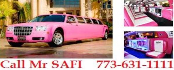 Pink Chrysler 300 Limo in Chicago, iL