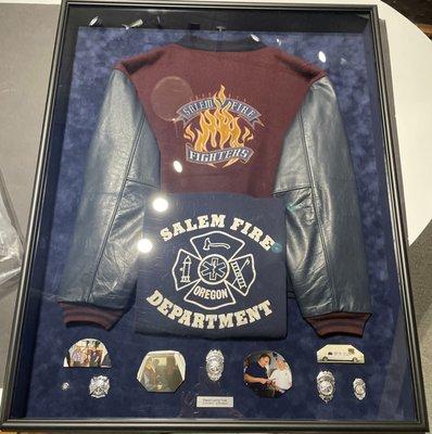 Example of A memorabilia in a Shadow Box.