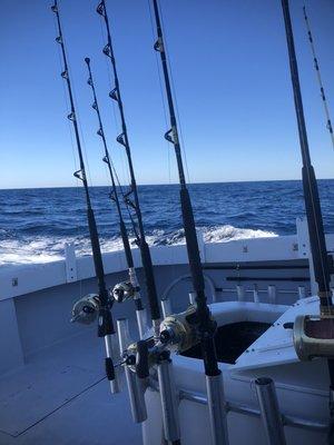 Boats provide the fishing equipment.