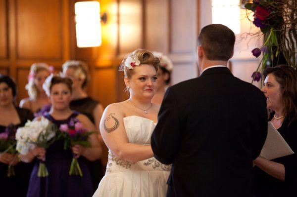 This is me during the ceremony, see how natural she made me look!!