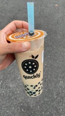 Lychee Milk Tea with Boba