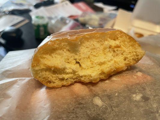 Other side of filled donut (2/5) through