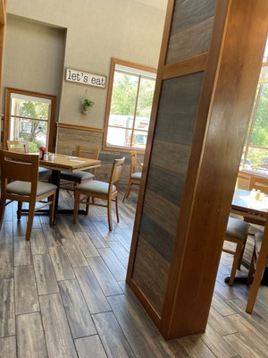 View inside dining area