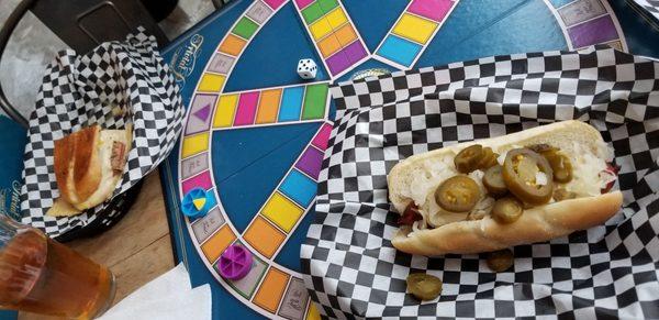 cubano, hot link, and trivial pursuit (among many other board game options)