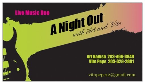 http://www.gigmasters.com/Top-40-Duo/A-Night-Out-with-Art-and-Vito-/   Link to band bio and song clips