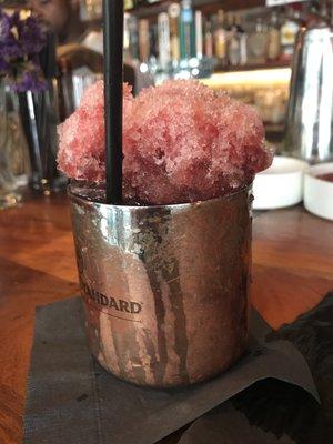 Vertigo- rum.ginger beer.cassis.lime.shaved ice