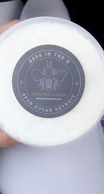 Cotton candy from sponge sugar made with Bees in the D honey