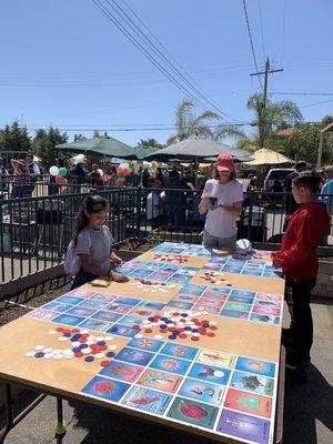 Game time at the annual annual Car Show fundraiser! Kids had fun competing for a squirt gun.