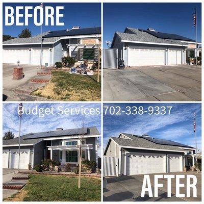 We are your family owned and operated paint company. This is a before and after of a house we painted!