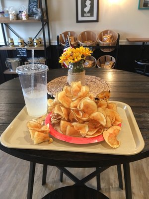 Fresh cut ribbon fries and fresh squeezed lemonade