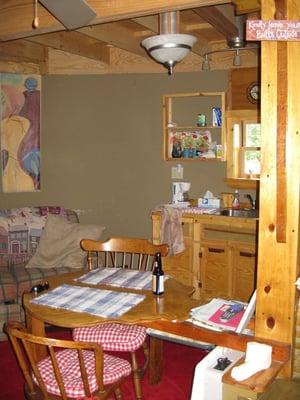 The Inside of the Round House (The Silo) with Bell's Oberon (Brought by Guests) on the Table