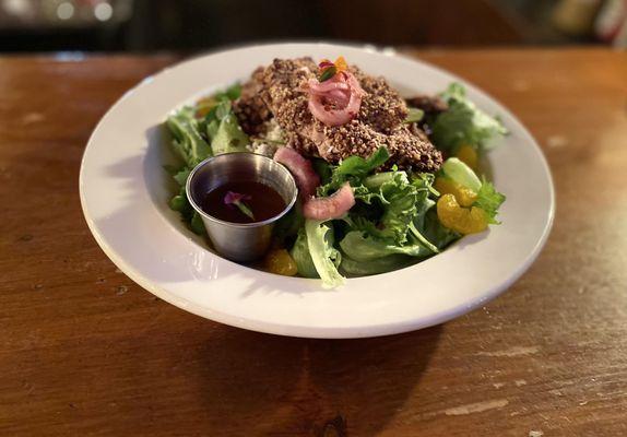 Pecan crusted chicken salad